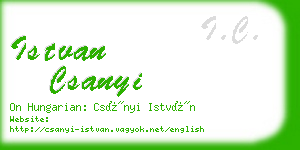 istvan csanyi business card